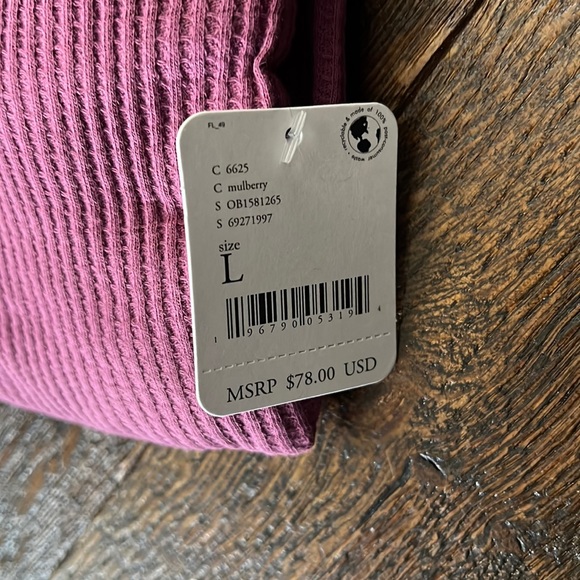 Free People Santa Clara Thermal in Mulberry - Picture 4 of 7